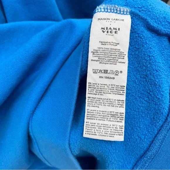 Maison Labiche Paris Charonne Crewneck Sweatshirt With Miami Vice Embroidery - Picture 6 of 8